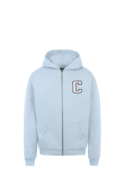 Patch Oversized Zip-Hoodie