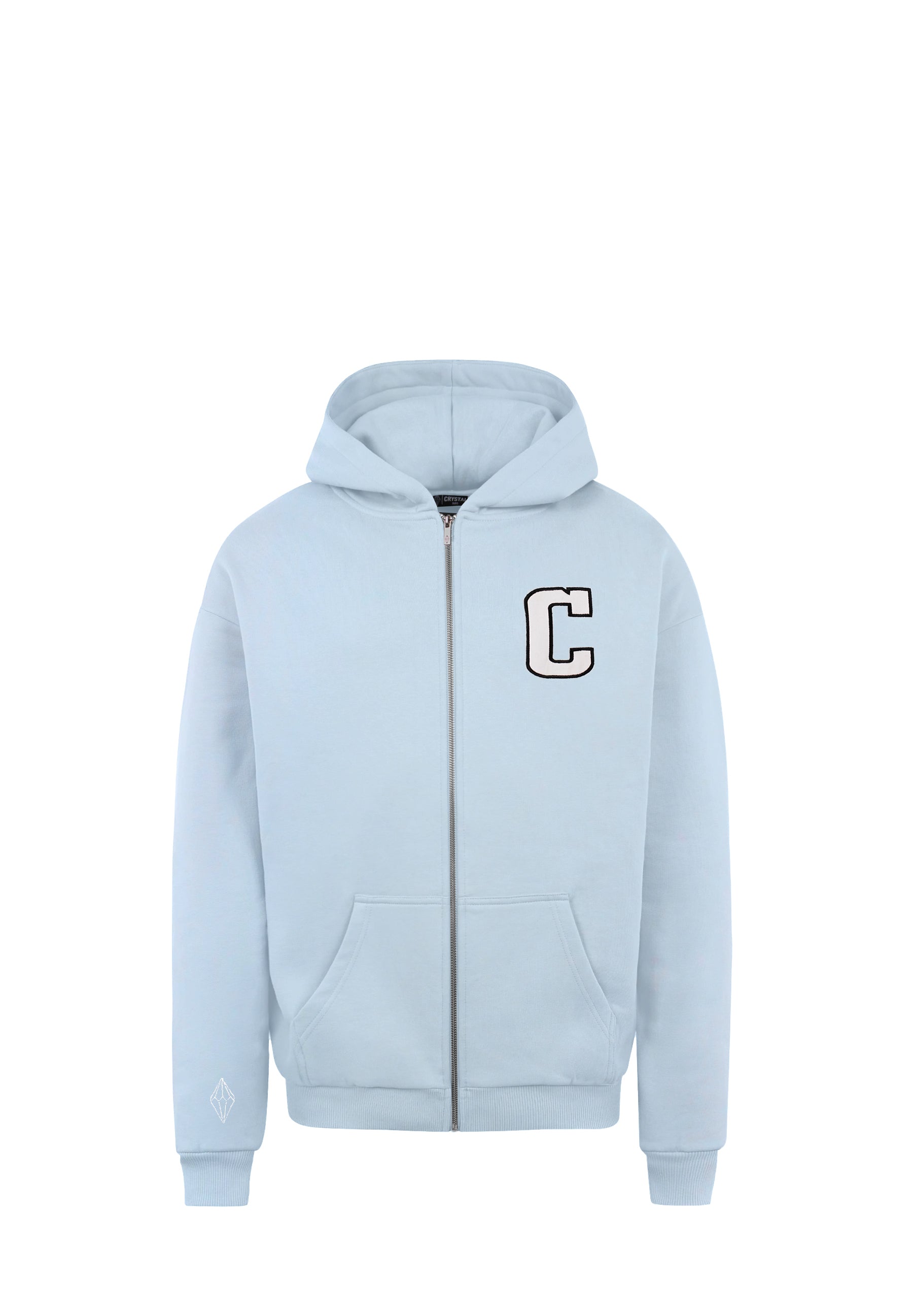 Patch Oversized Zip-Hoodie