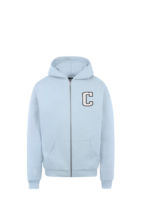 Patch Oversized Zip-Hoodie
