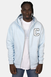 Patch Oversized Zip-Hoodie