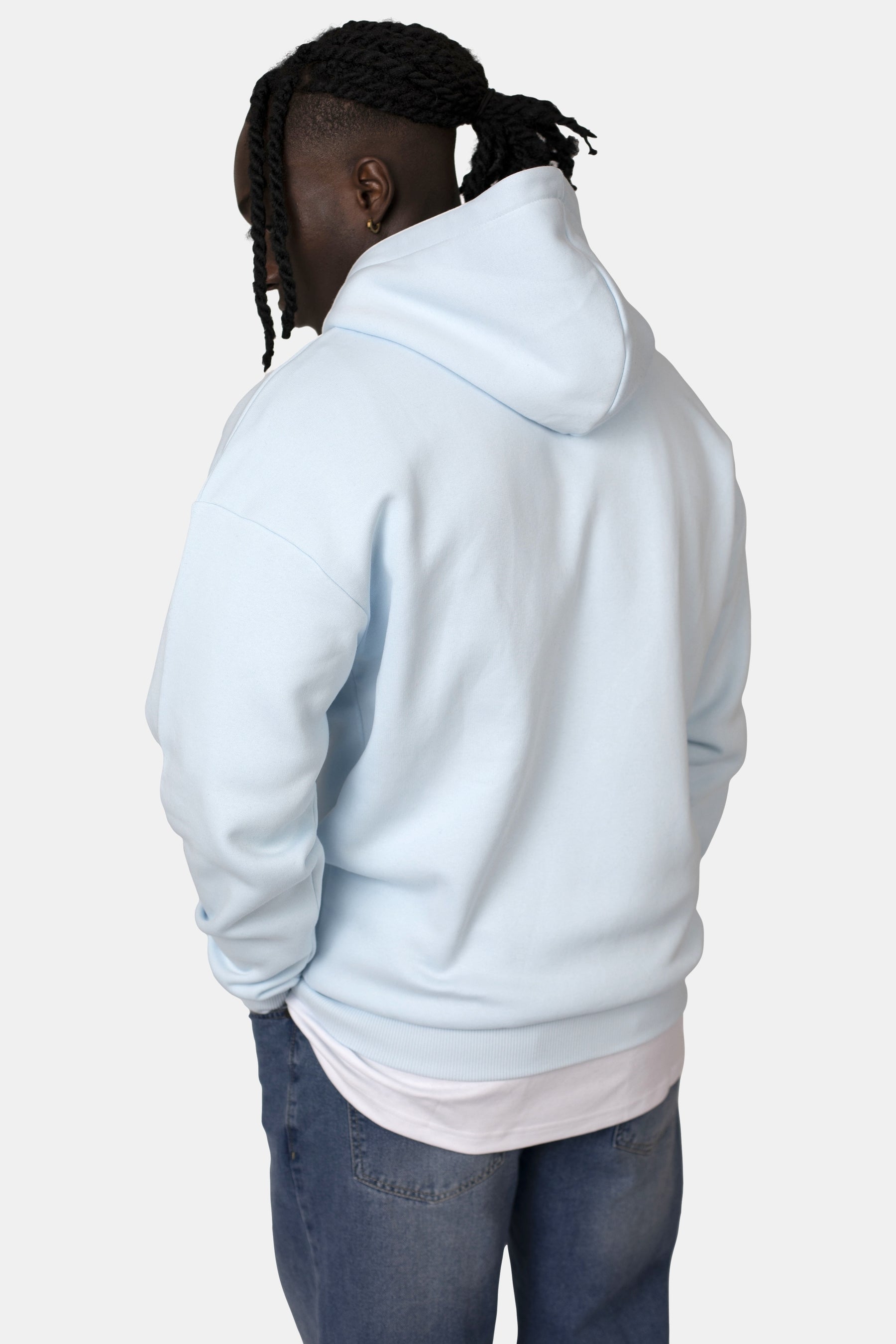 Patch Oversized Zip-Hoodie