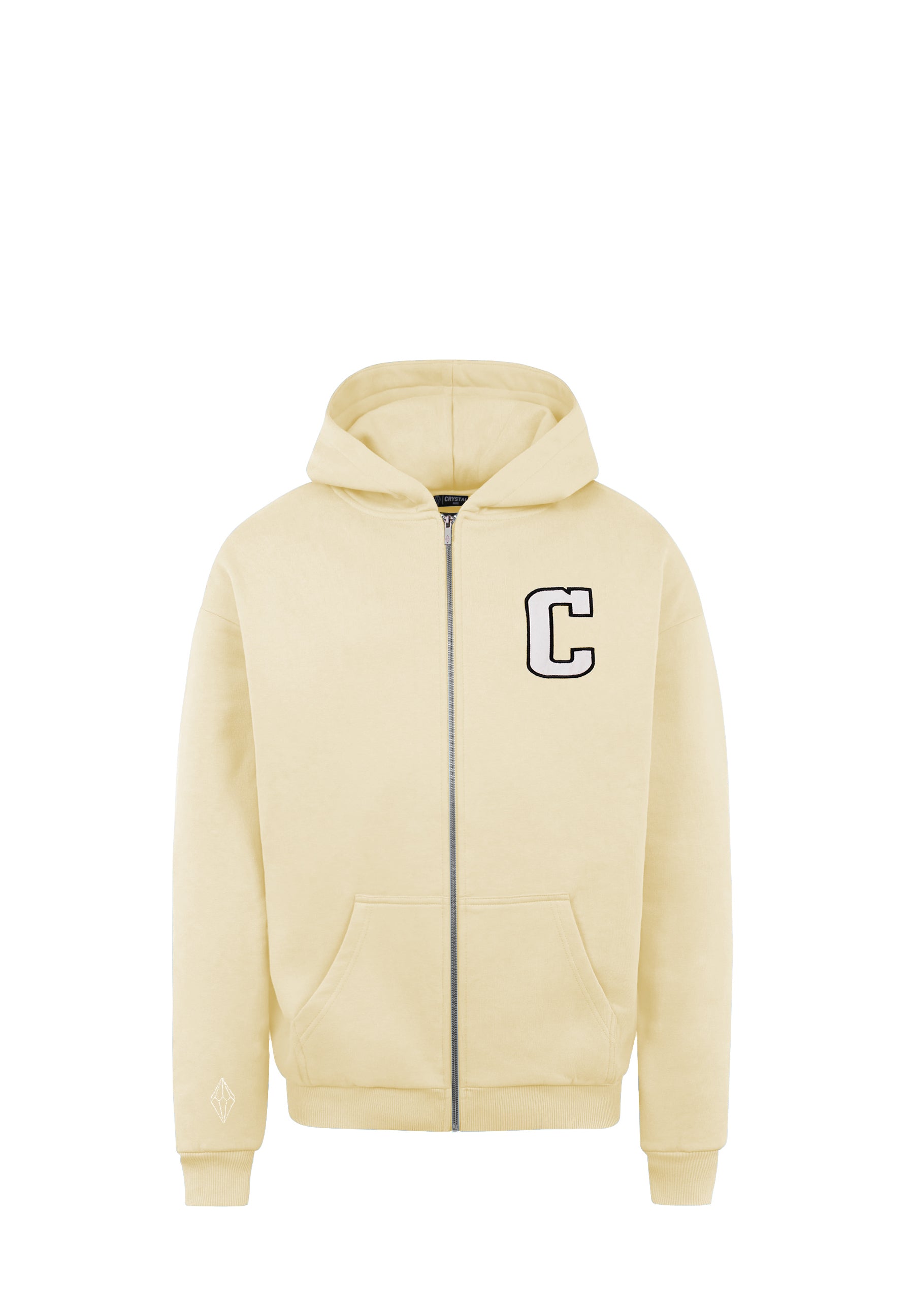 Patch Oversized Zip-Hoodie