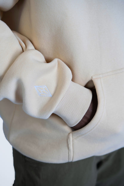 Patch Oversized Zip-Hoodie