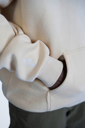 Patch Oversized Zip-Hoodie