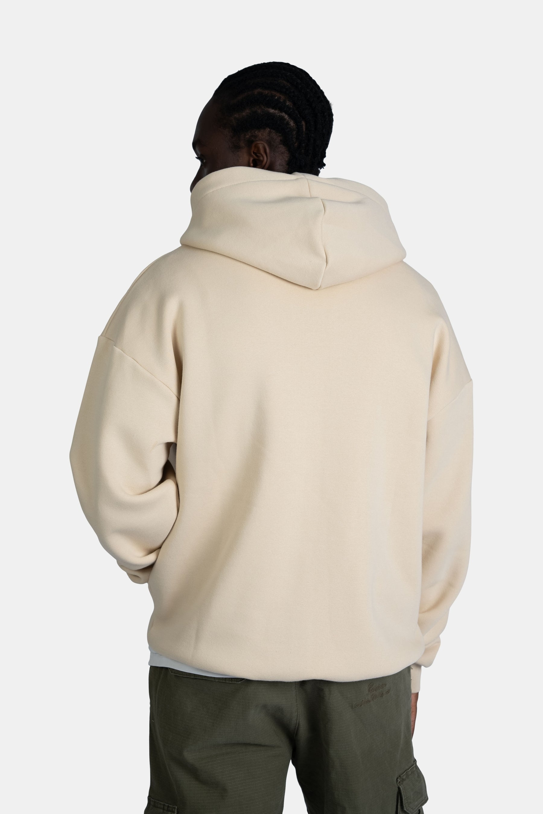 Patch Oversized Zip-Hoodie