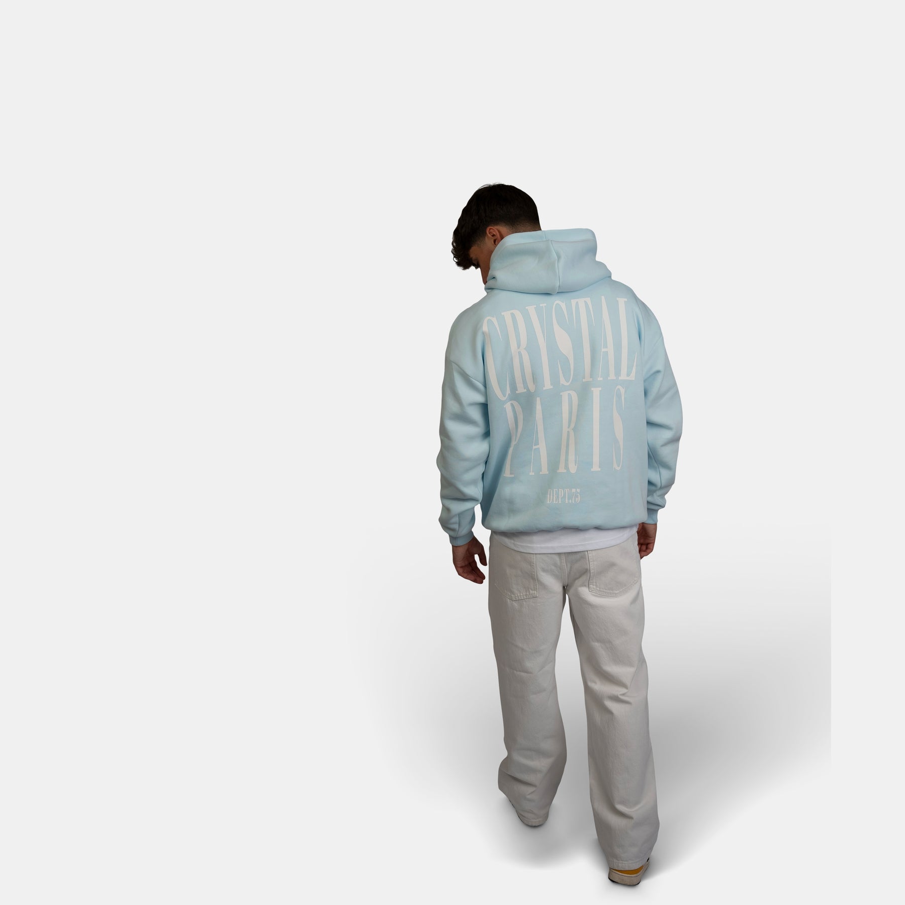 Oversized Face Hoodie Ice Water