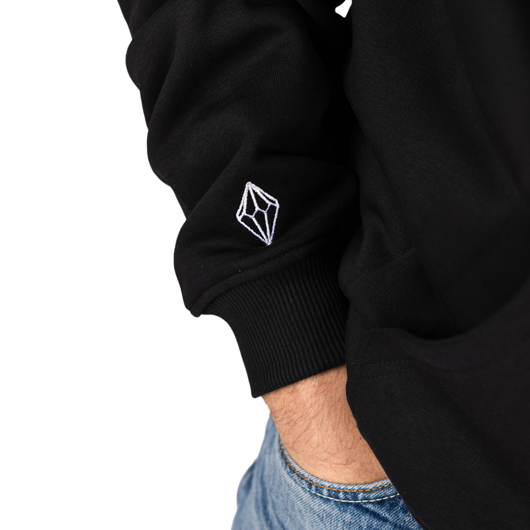 Oversized Trademark ZIP-Hoodie Black