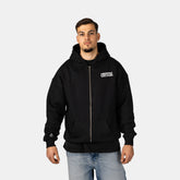 Oversized Trademark ZIP-Hoodie Black