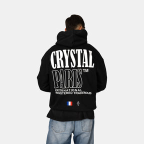 Oversized Trademark ZIP-Hoodie Black