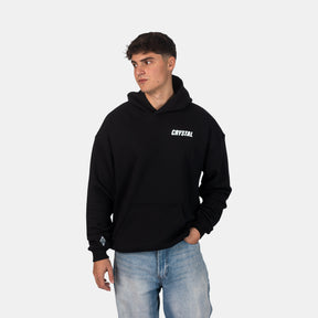 Oversized Raw Hoodie Black