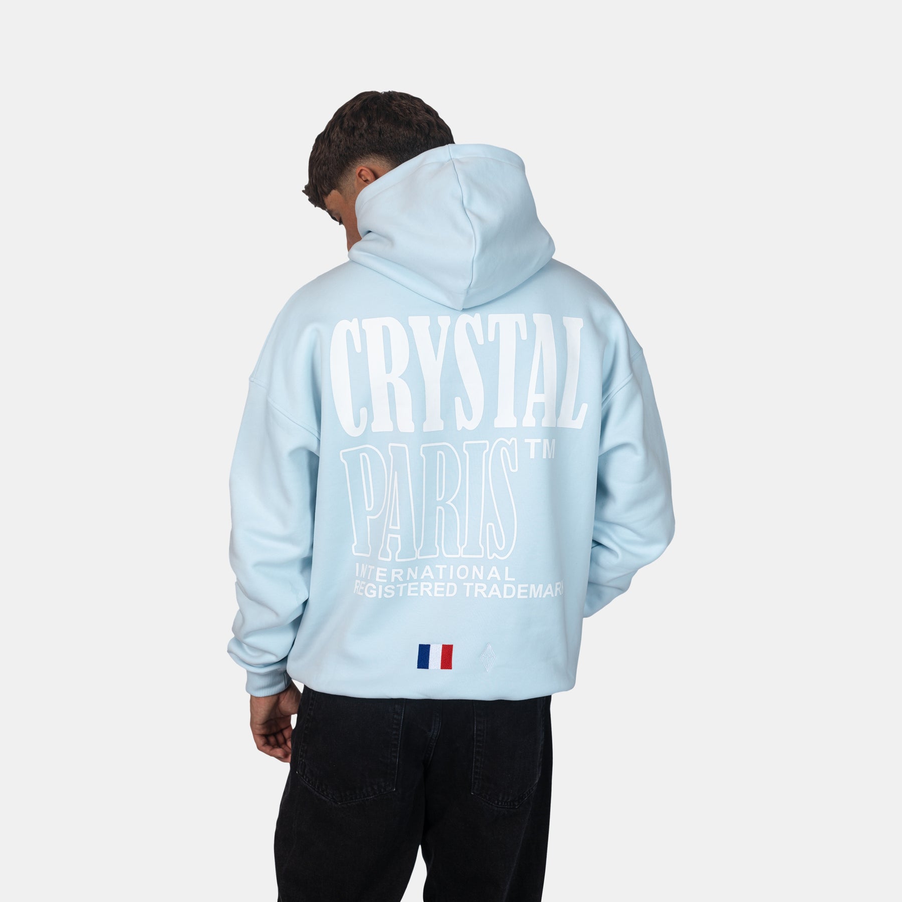 Oversized Trademark Hoodie Ice Water