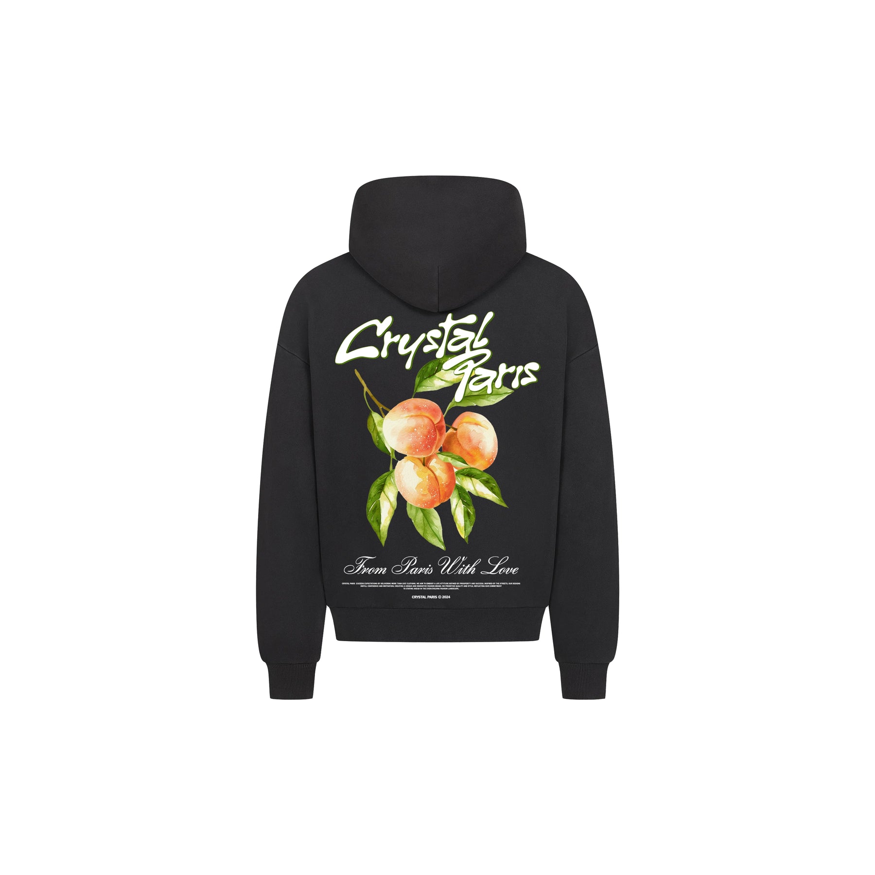 Oversized Peaches Hoodie Black