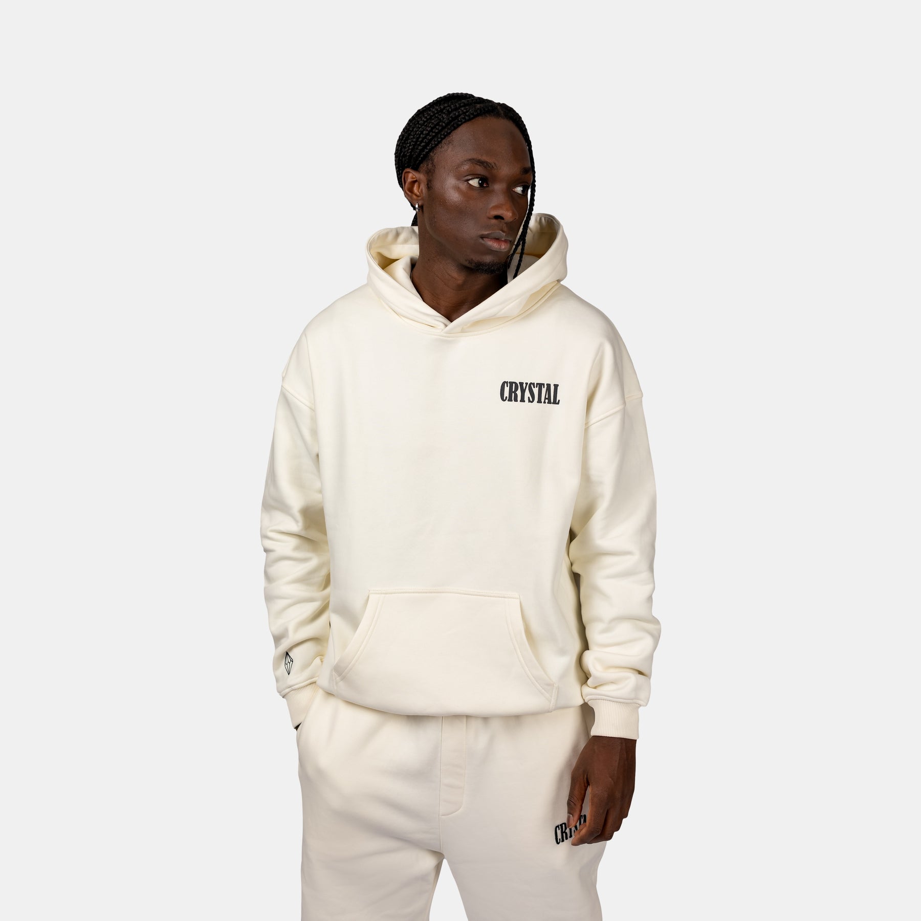 Oversized Trademark Hoodie Coconut