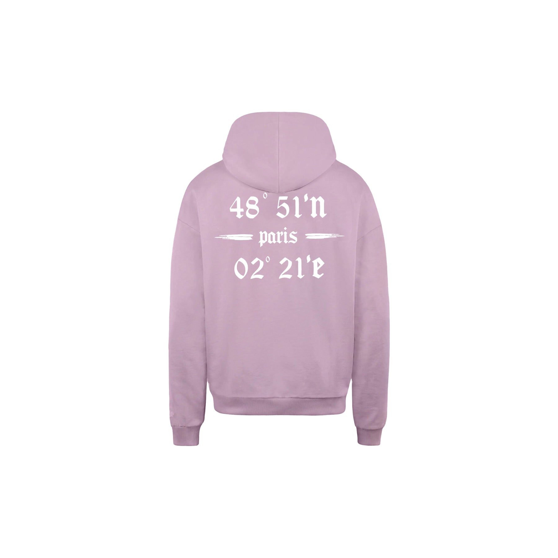 Oversized Coordinates Hoodie Lilac